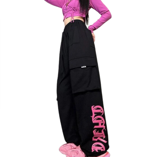CyberpPunk Pink Overlay Women's Pants