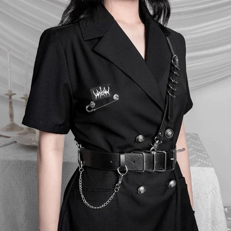 Adjustable Shoulder Strap Chain Waist Belts