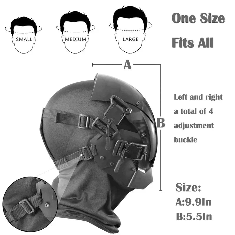 CyberPunk Mask Angel eyes Armoured Helmet - TechWearGiants