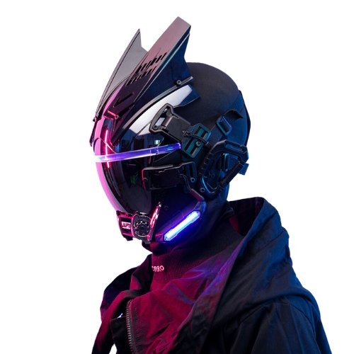 Personalized Cyberpunk Neon Helmet - TechWearGiants