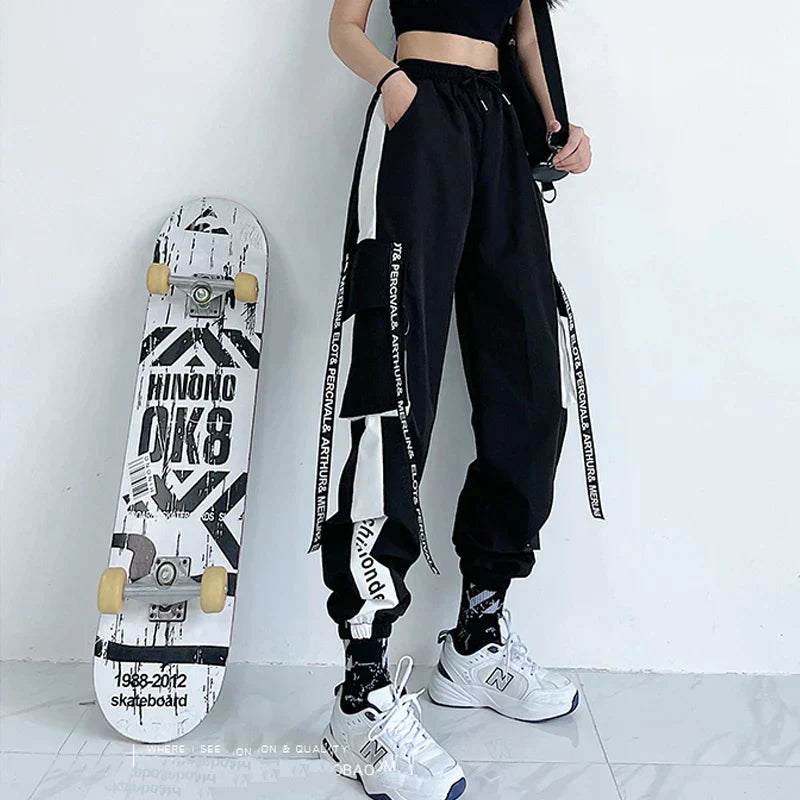 High Waist Casual Streetwear Cargos