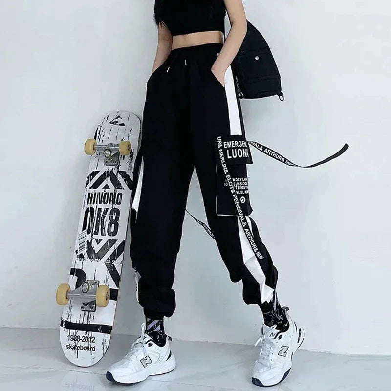 High Waist Casual Streetwear Cargos