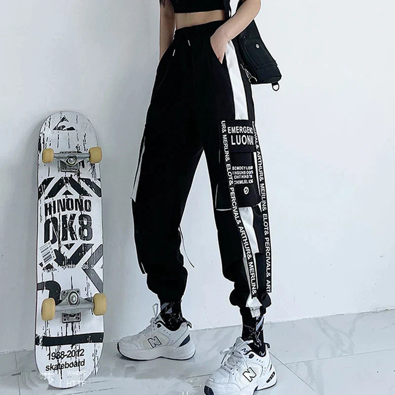 High Waist Casual Streetwear Cargos