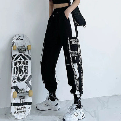 High Waist Casual Streetwear Cargos