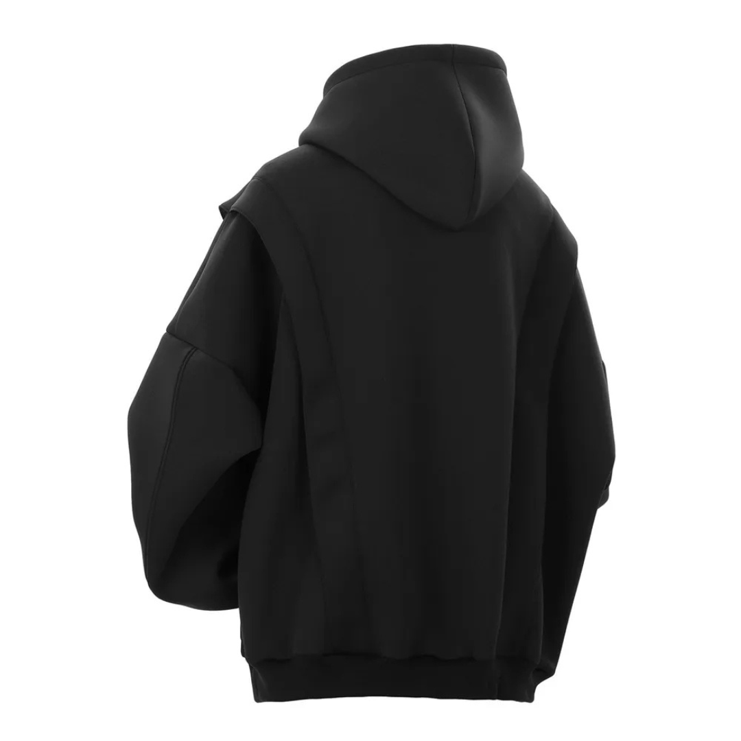 UrbanTech Patchwork Turtleneck Hoodie