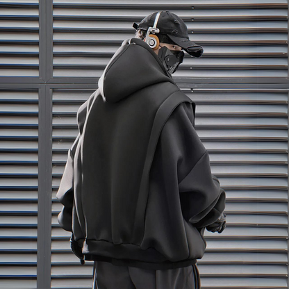 UrbanTech Patchwork Turtleneck Hoodie