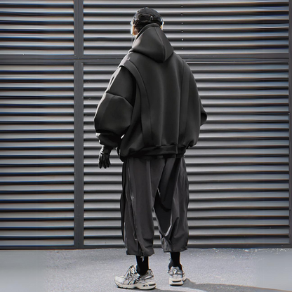 UrbanTech Patchwork Turtleneck Hoodie