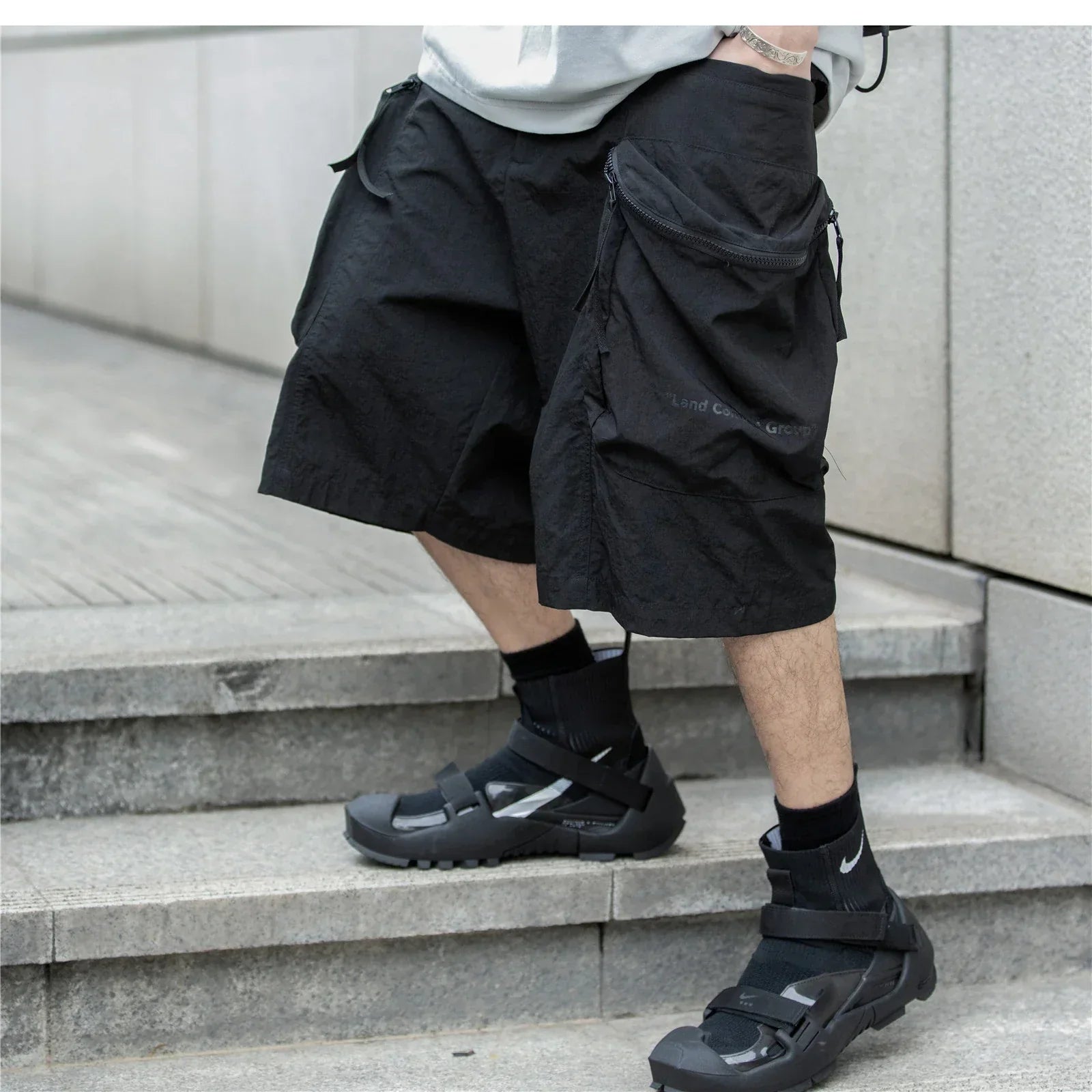 Nylon Ninja-Wear 3D MultiPocket Cargo Shorts