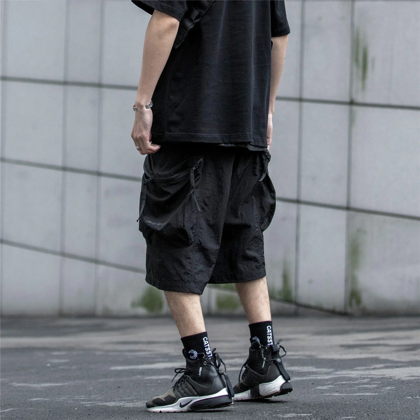 Nylon Ninja-Wear 3D MultiPocket Cargo Shorts