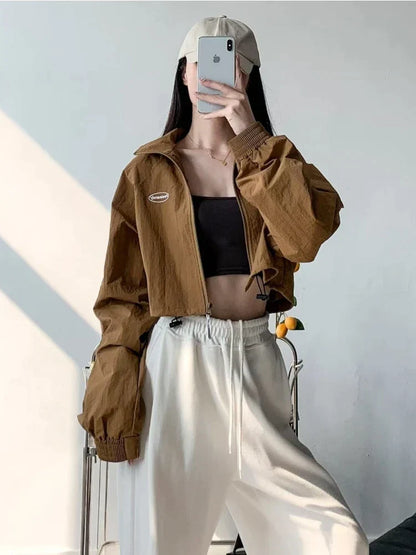 Luxury Gorpcore Womens Cropped Jacket