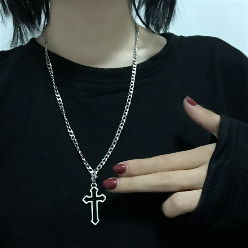 Vintage Gothic Hollow Cross Pendant