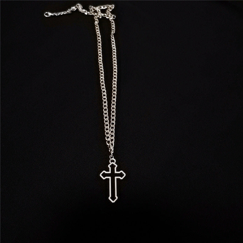 Vintage Gothic Hollow Cross Pendant