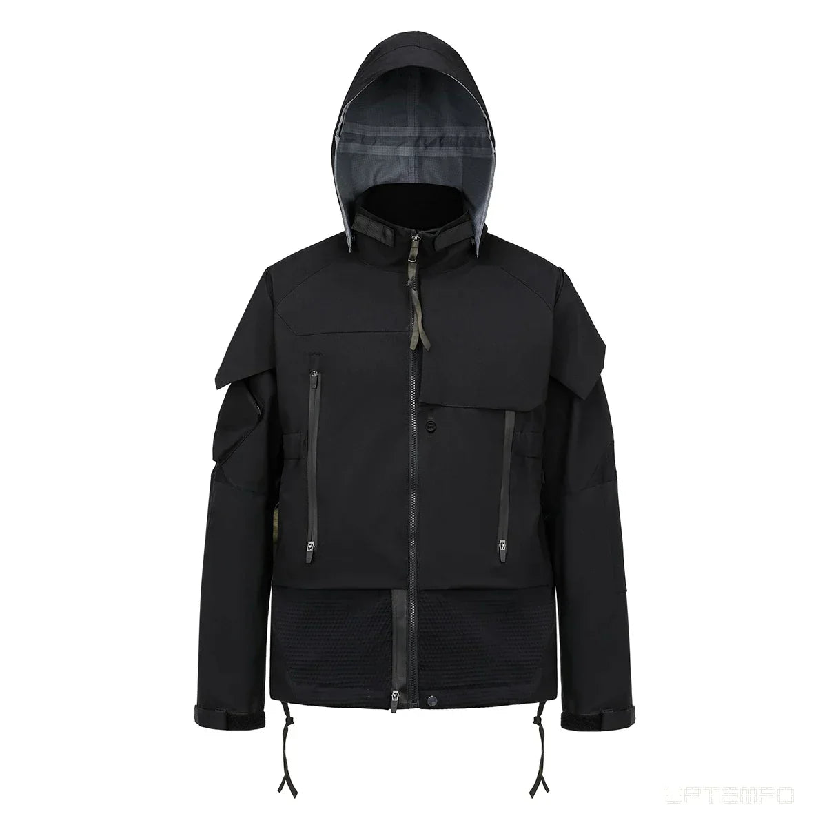 Waterproof Paneled storm jacket With Carrier System