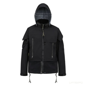 Waterproof Paneled storm jacket With Carrier System