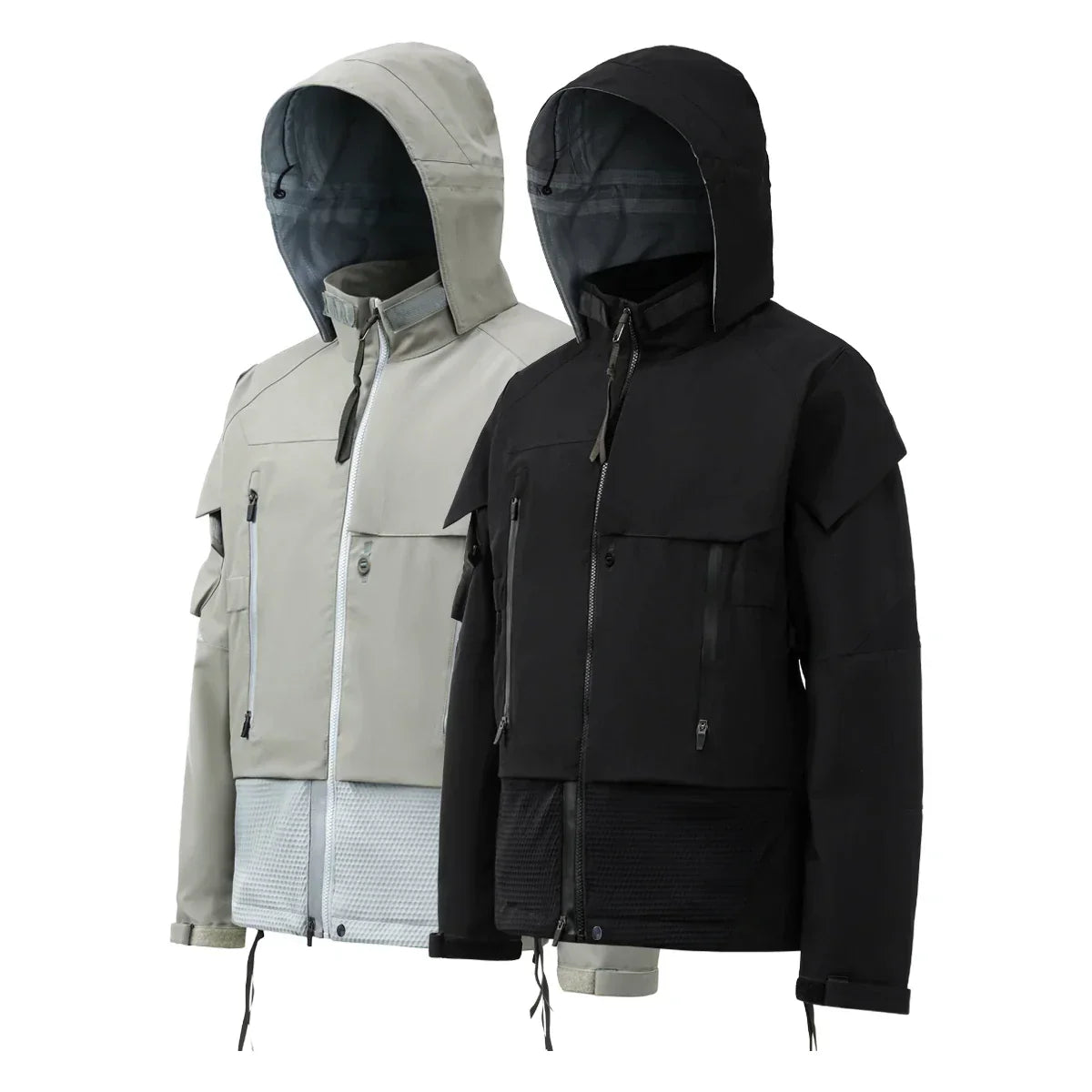 Waterproof Paneled storm jacket With Carrier System