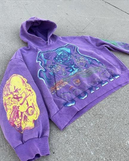 y2k Crazy Joker Mens Hoodie