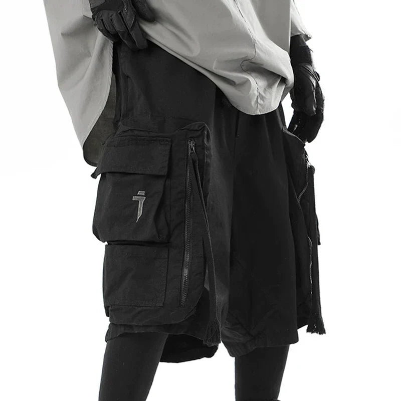 Drawstring IInvolvule Industrial Cargo Shorts