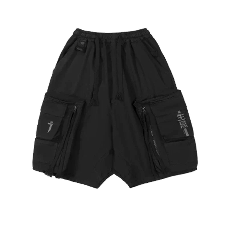 Drawstring IInvolvule Industrial Cargo Shorts