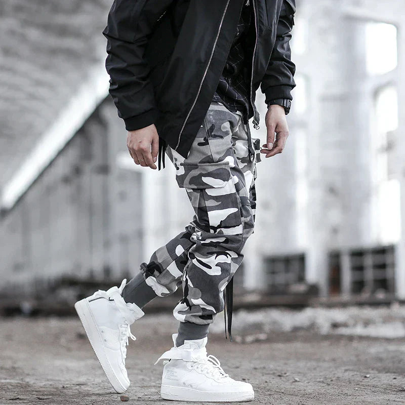 The Soldiers Pledge Paratrooper-Camo Warcore Cargo Pants with straps