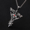 Flying Dragon Cross Sword Necklace