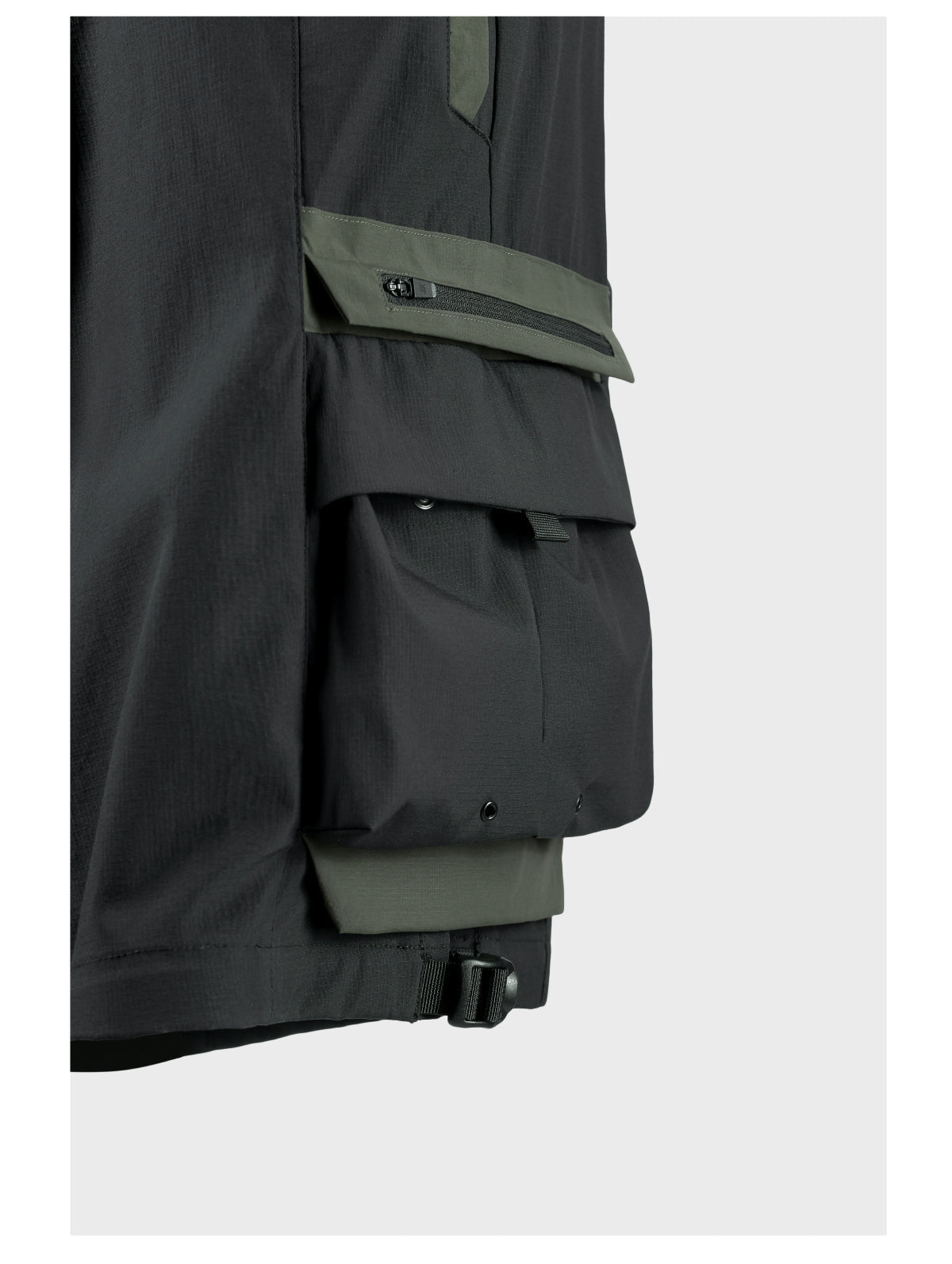 Nylon Gorpcore Asymmetrical Cargo Pants