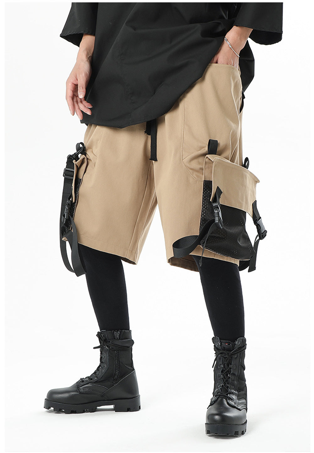 Futuristic Level-1 Cargo Shorts - Transformable Pockets