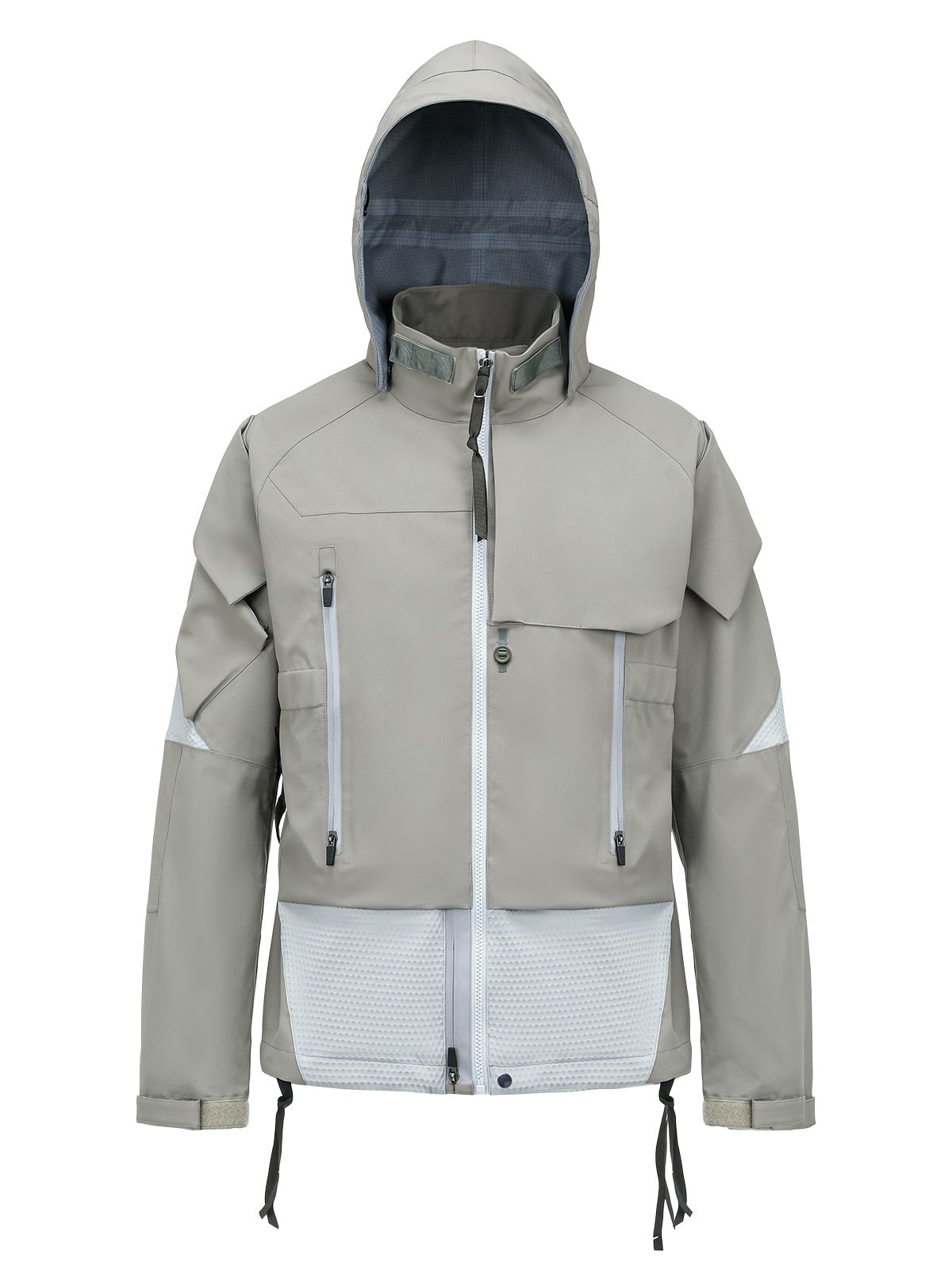 Waterproof Paneled storm jacket With Carrier System