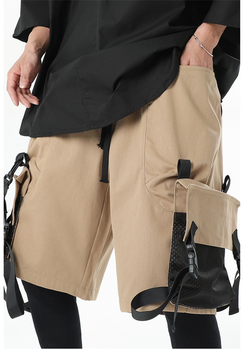 Futuristic Level-1 Cargo Shorts - Transformable Pockets