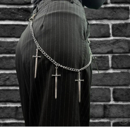 Cross Sword Waist chain