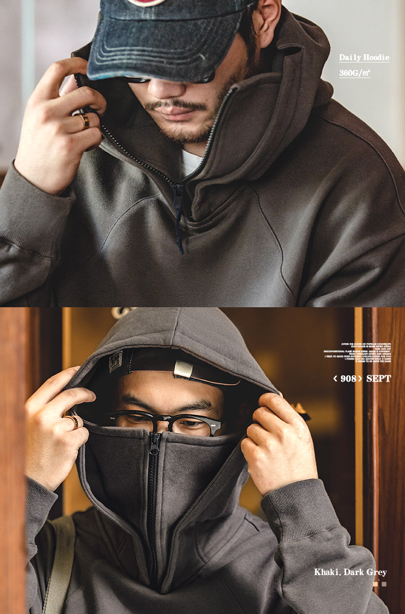 American Techwear Cargo Mask-Hoodie