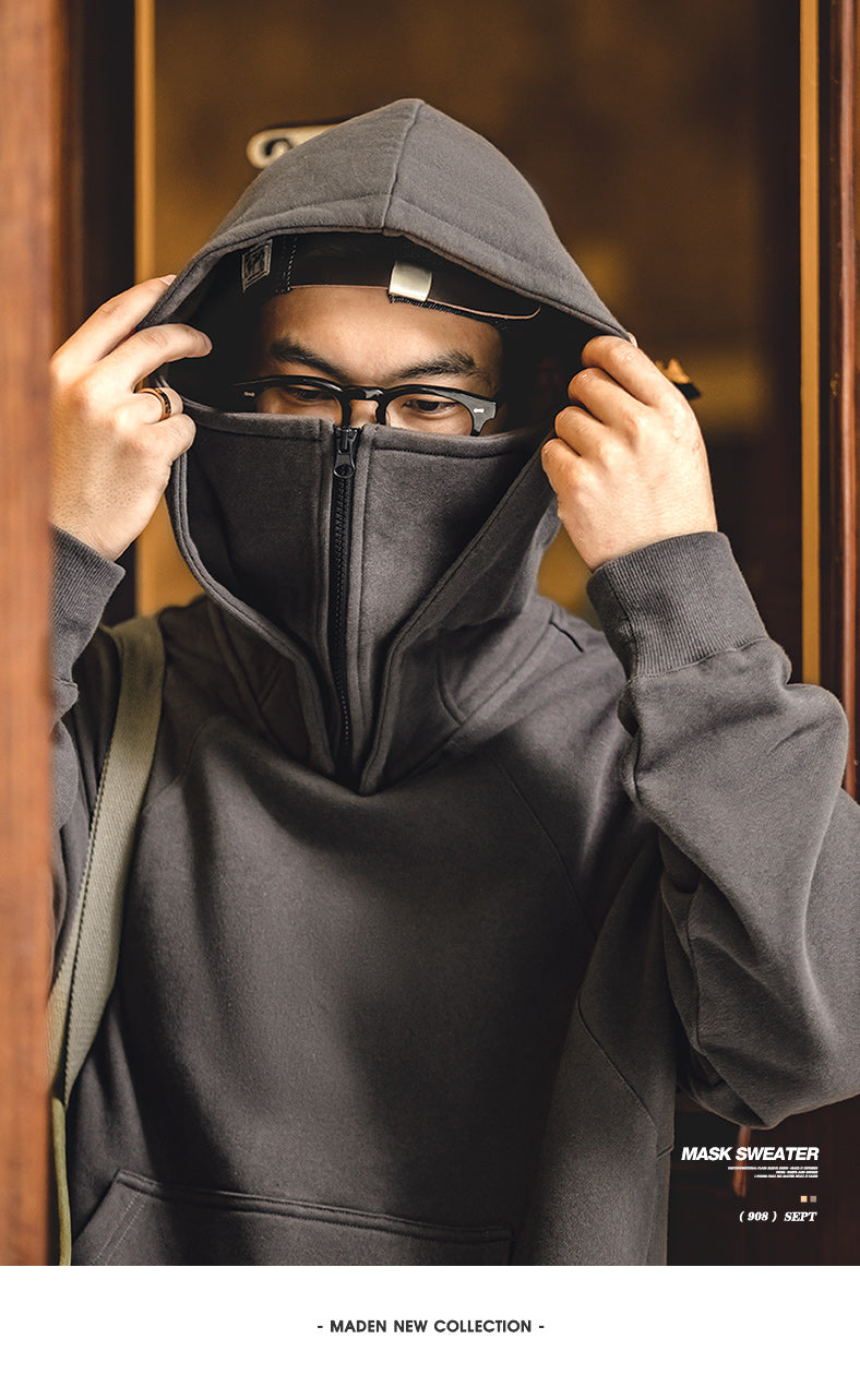 American Techwear Cargo Mask-Hoodie