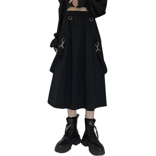 Necromancy Nirvana Womens Techwear Long Skirt