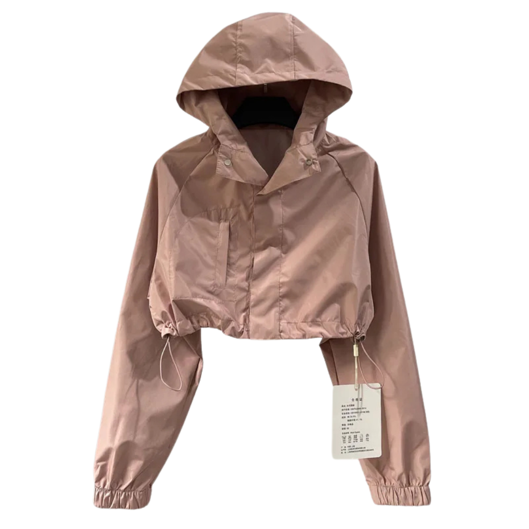 Bubblegum Rupture Womens Cropped Hoodie