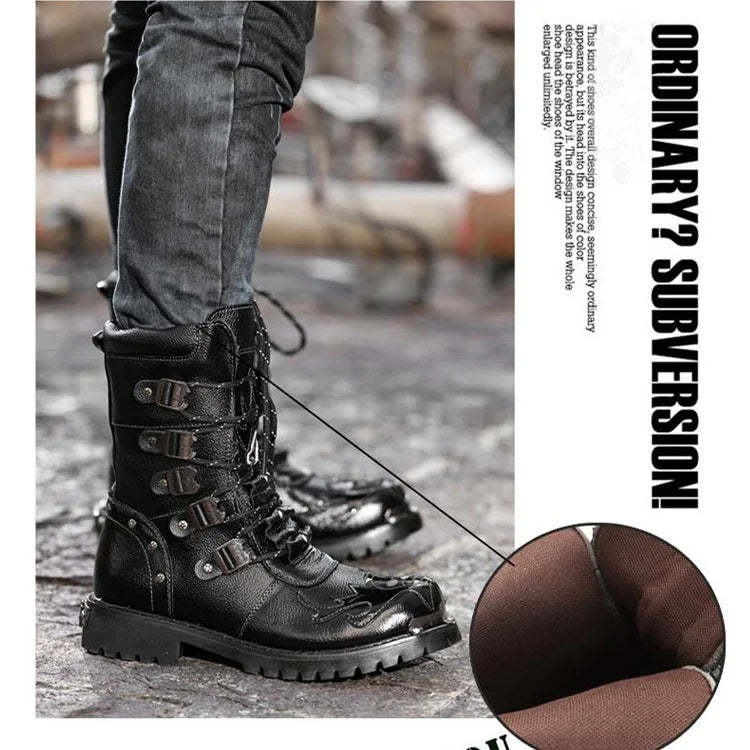 Winter Motorcycle Punk Boots