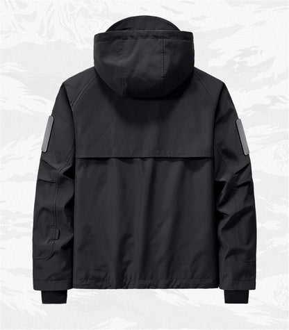 Electro-Compractioneritis Black Techwear Jacket