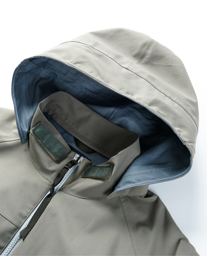 Waterproof Paneled storm jacket With Carrier System