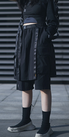 Japanese Samurai multi-layer Cargo Shorts