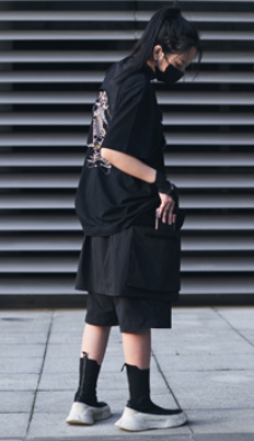 Japanese Samurai multi-layer Cargo Shorts