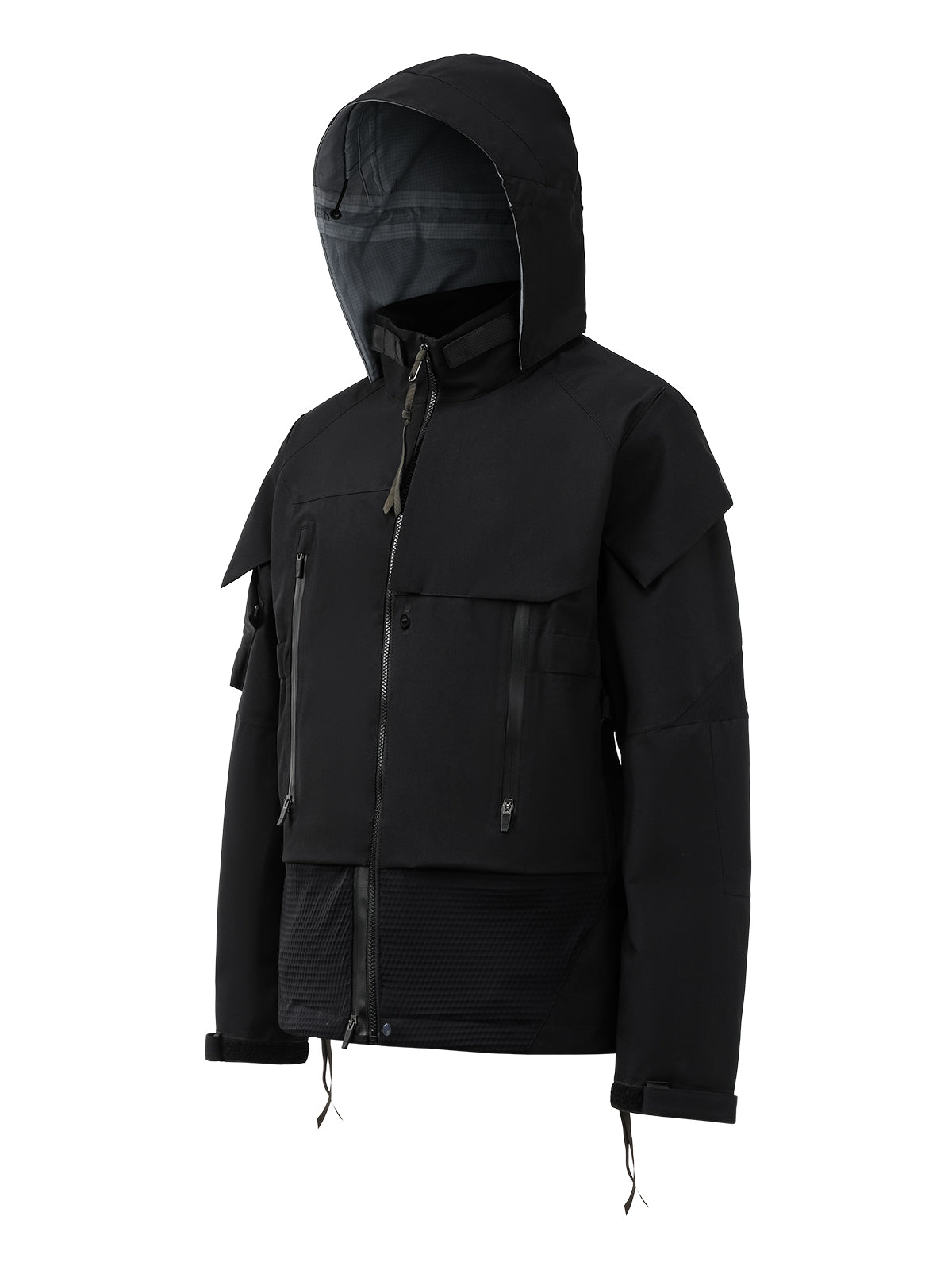 Waterproof Paneled storm jacket With Carrier System