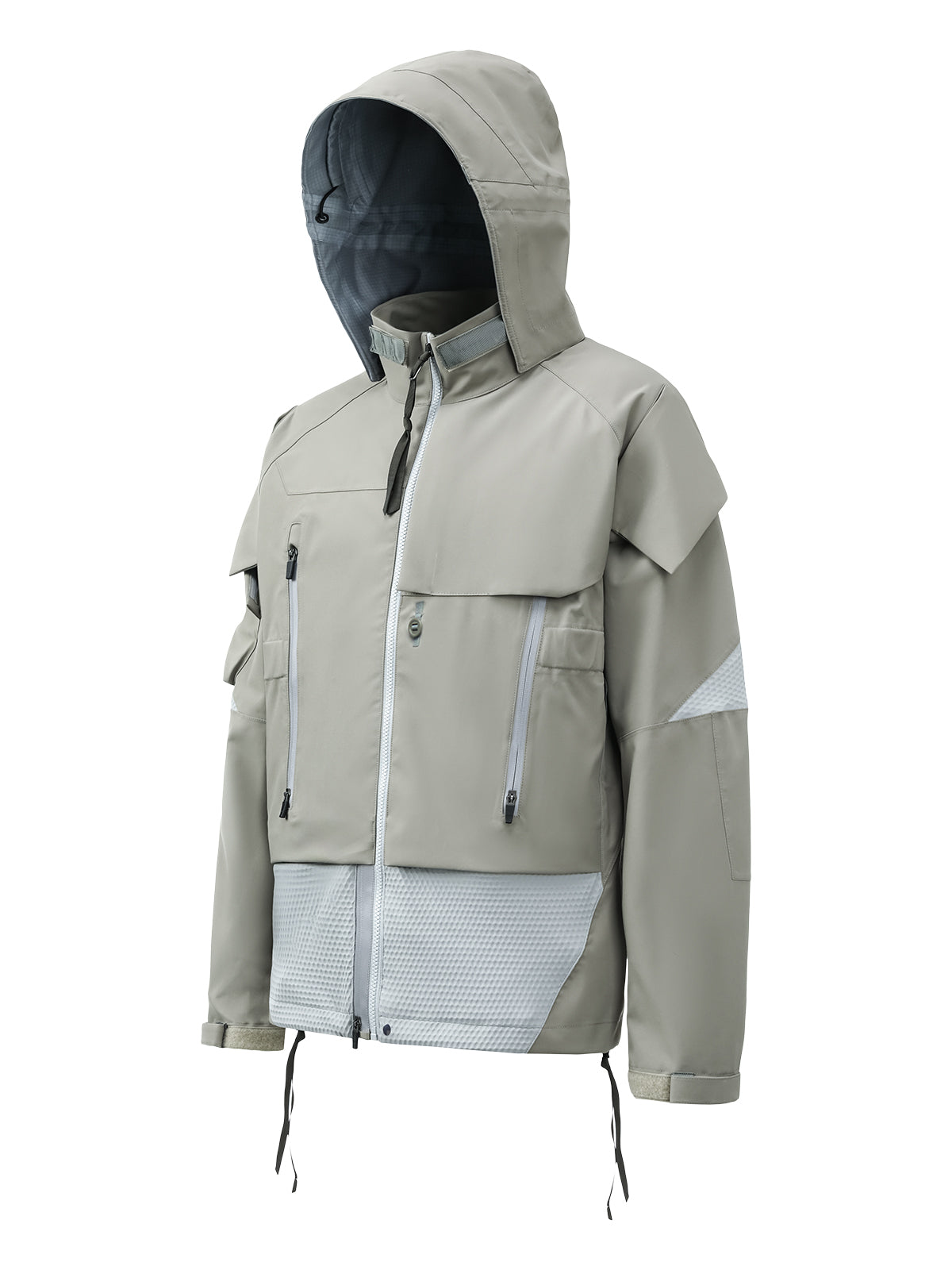 Waterproof Paneled storm jacket With Carrier System