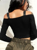 Tactical Strap Womens Techwear Crop Top