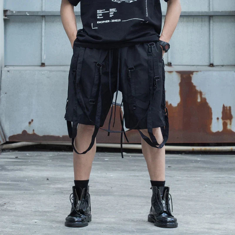 Detachable Strap Techwear Shorts