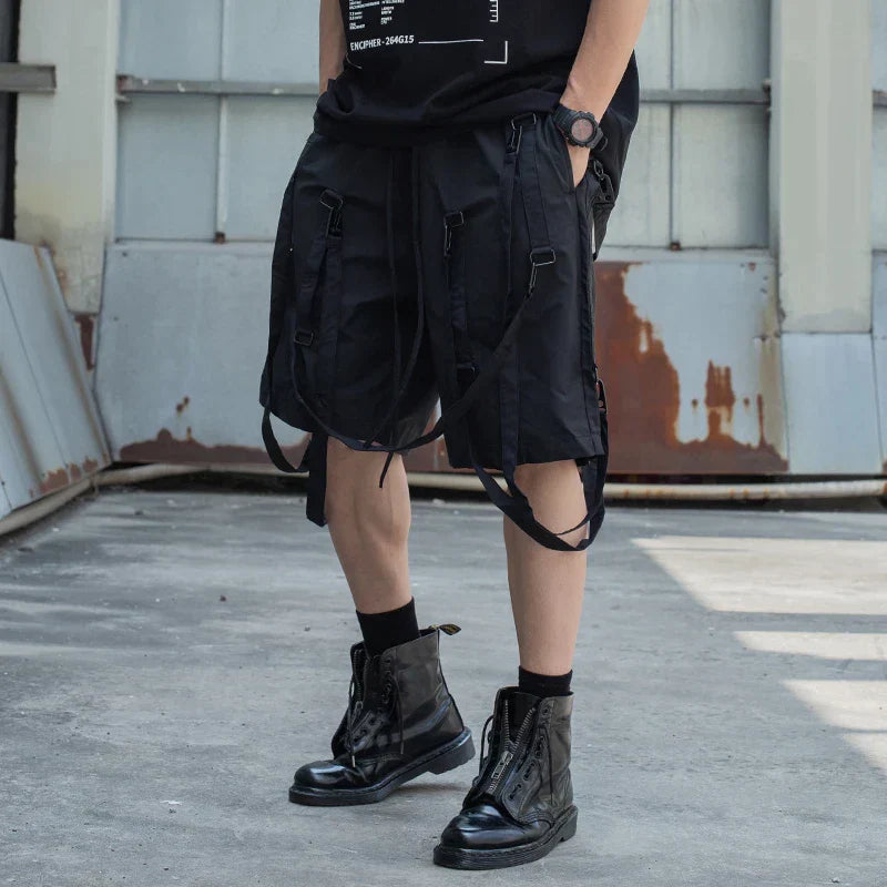 Detachable Strap Techwear Shorts