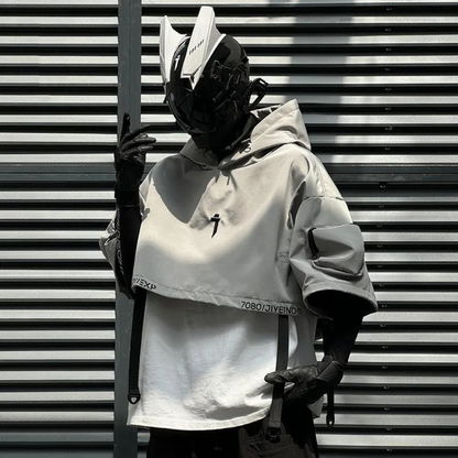 Open- Set Functional Hooded Short Coat