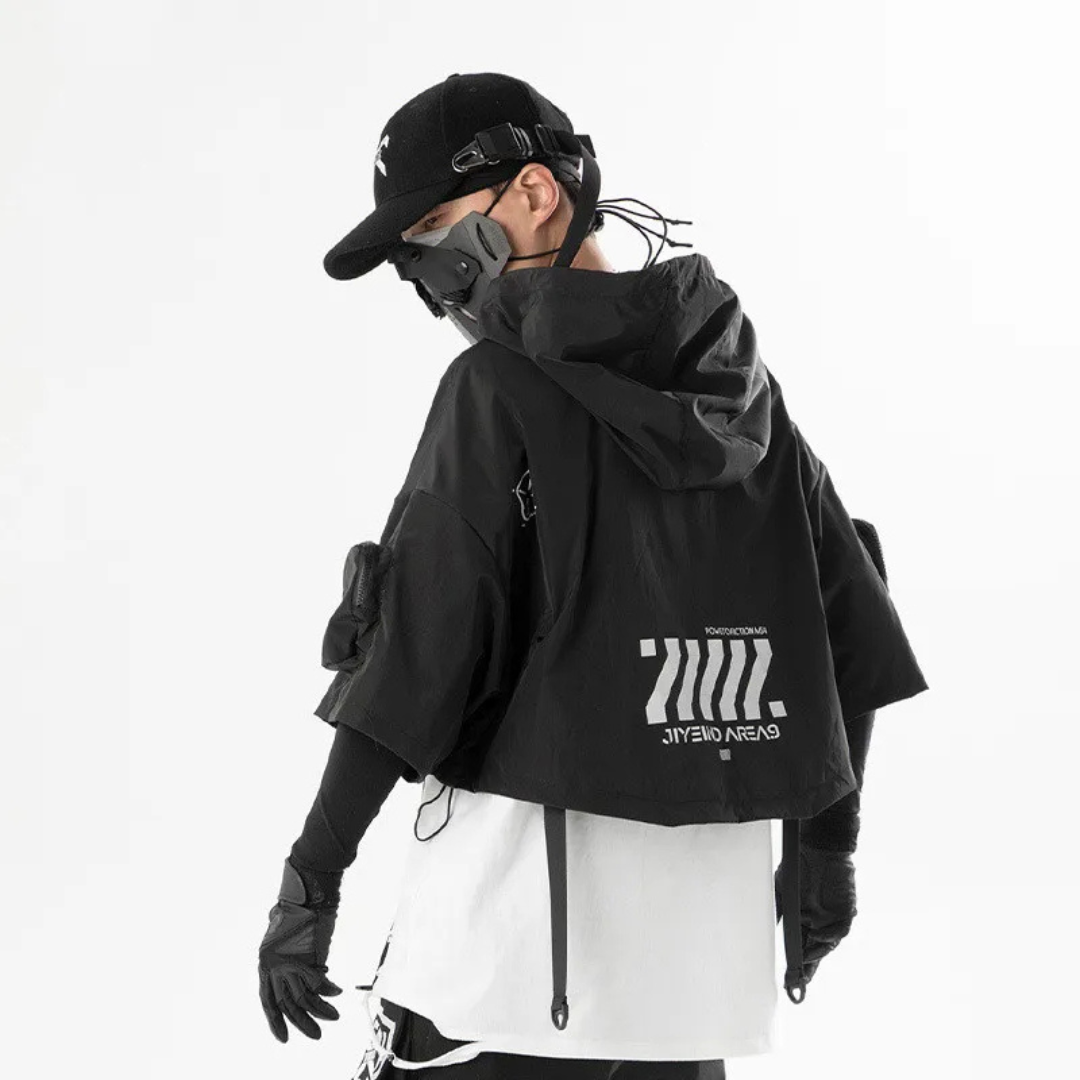 Open- Set Functional Hooded Short Coat
