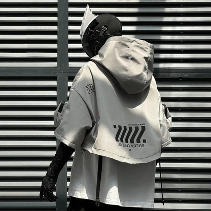 Open- Set Functional Hooded Short Coat