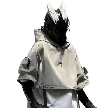 Open- Set Functional Hooded Short Coat