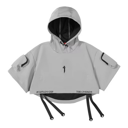 Open- Set Functional Hooded Short Coat