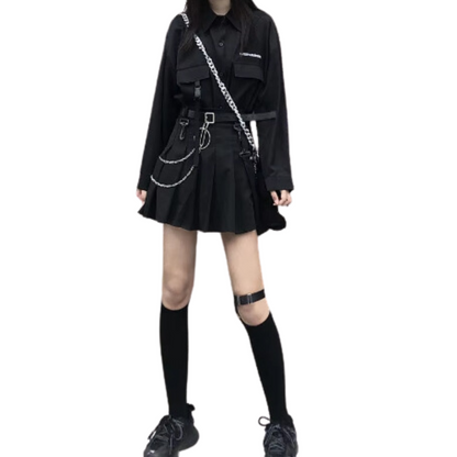 Fallen Black Stars - Womens Grunge Outfit Set