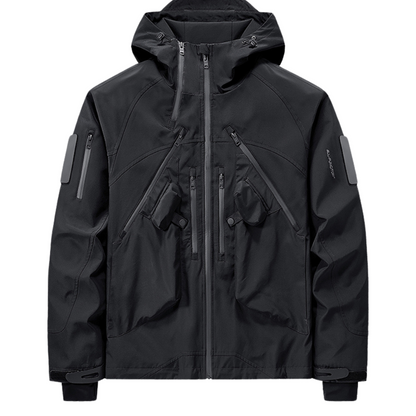 Electro-Compractioneritis Black Techwear Jacket
